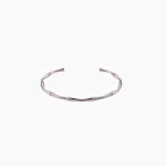Bamboo Shape Bangle Silver