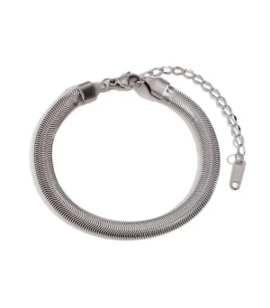 Chunky Snake Chain Bracelet Silver