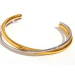 Gold & Silver Double Layer Bangle