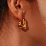 Hammered Shape Earrings (1)