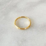 Minimalist Band Ring 2mm Gold