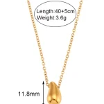 Water Drop Necklace Silver a