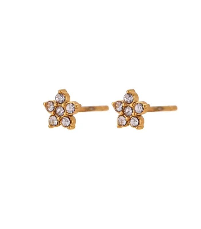 Zirconia Flower Studs